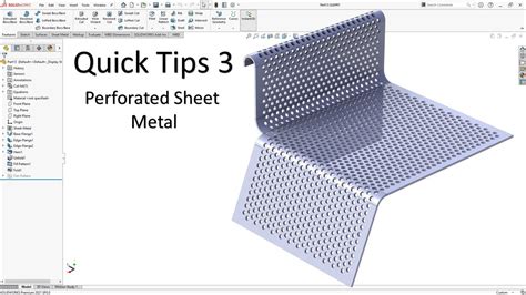 hinge on sheet metal box with perforated cover on solidworks|sheet metal box cover design.